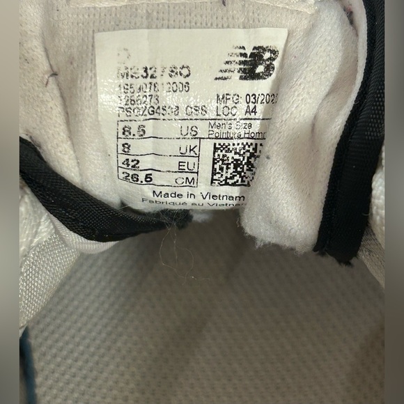 New Balance 327 Men’s 8.5 White Orange Black MS327SO - Picture 7 of 8